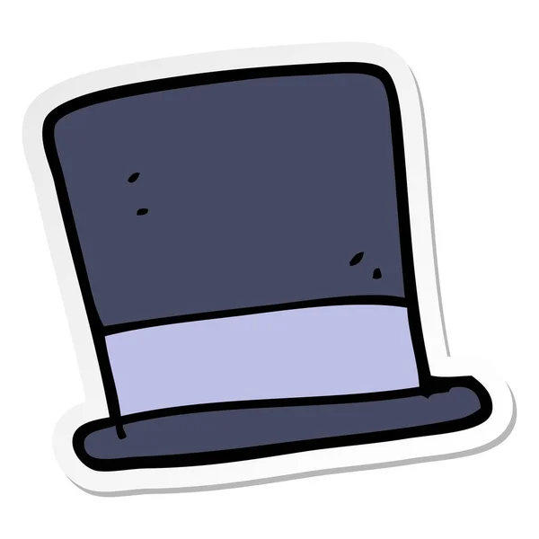 Etiqueta Chapéu Superior Desenho Animado —  Vetores de Stock