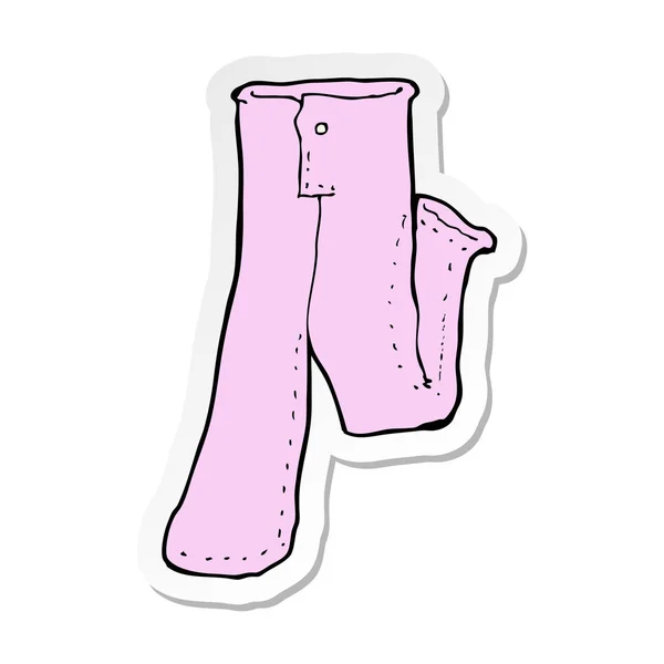 Sticker Van Een Cartoon Paar Roze Broek — Stockvector