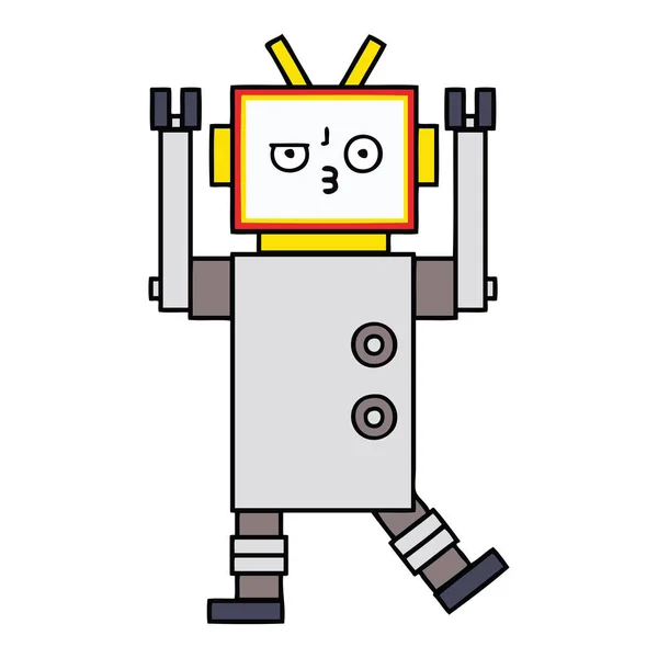 Dessin Animé Mignon Robot — Image vectorielle