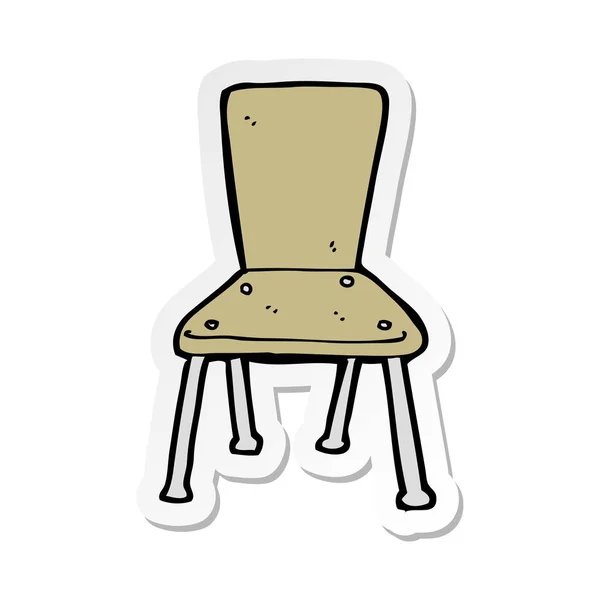 Aufkleber eines Cartoon-Stuhls alter Schule — Stockvektor