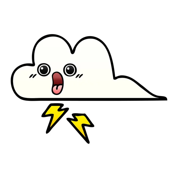 嵐雲のグラデーション シェーディング漫画 — ストックベクタ