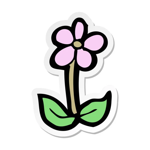 Sticker Cartoon Flower — Stock Vector