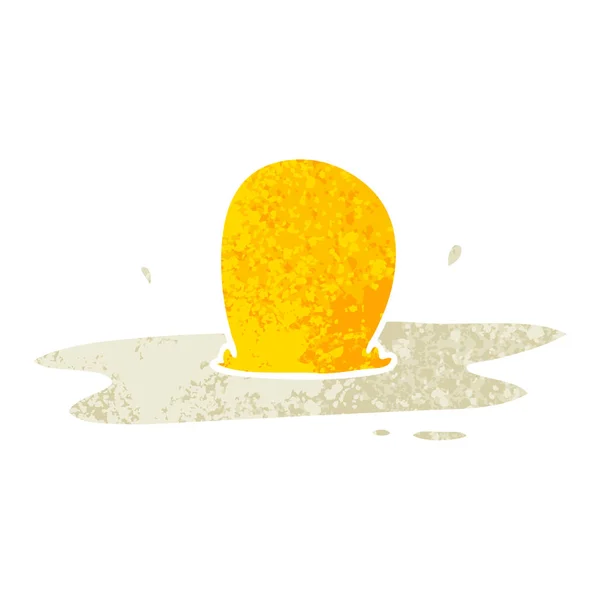 Ιδιόμορφο ρετρό εικονογράφησης στυλ καρτούν τηγανητό αυγό — Διανυσματικό Αρχείο