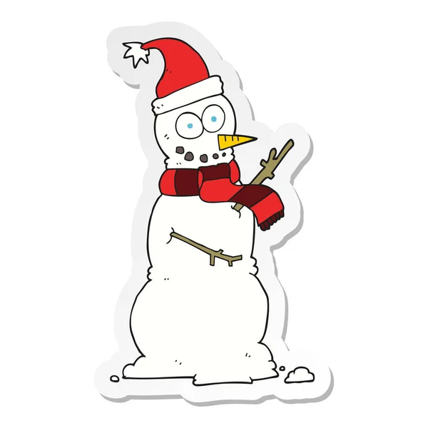Naklejki Cartoon Snowman — Wektor stockowy