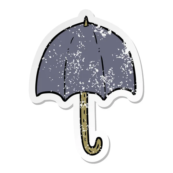 우산의 고민된 스티커 — 스톡 벡터