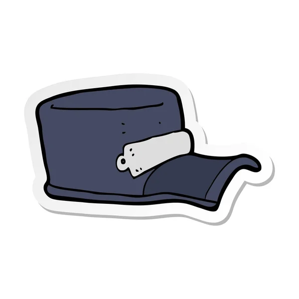 Sticker Cartoon Uniform Cap — Stock Vector