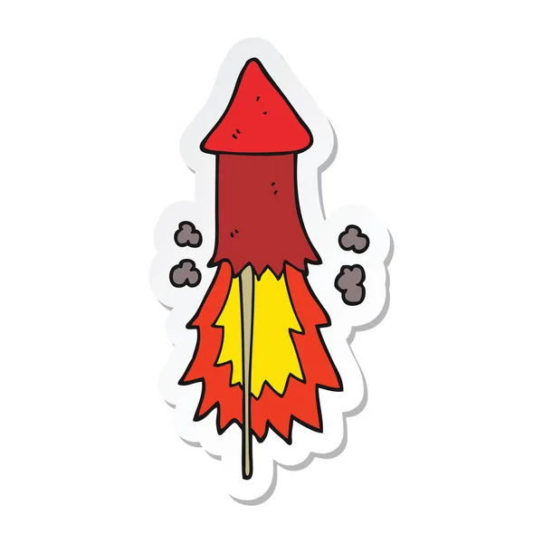 Sticker of a cartoon firework — Stock Vector