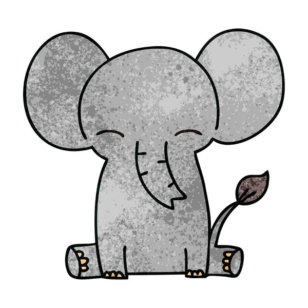 Причудливый Мультяшный Слон — стоковый вектор