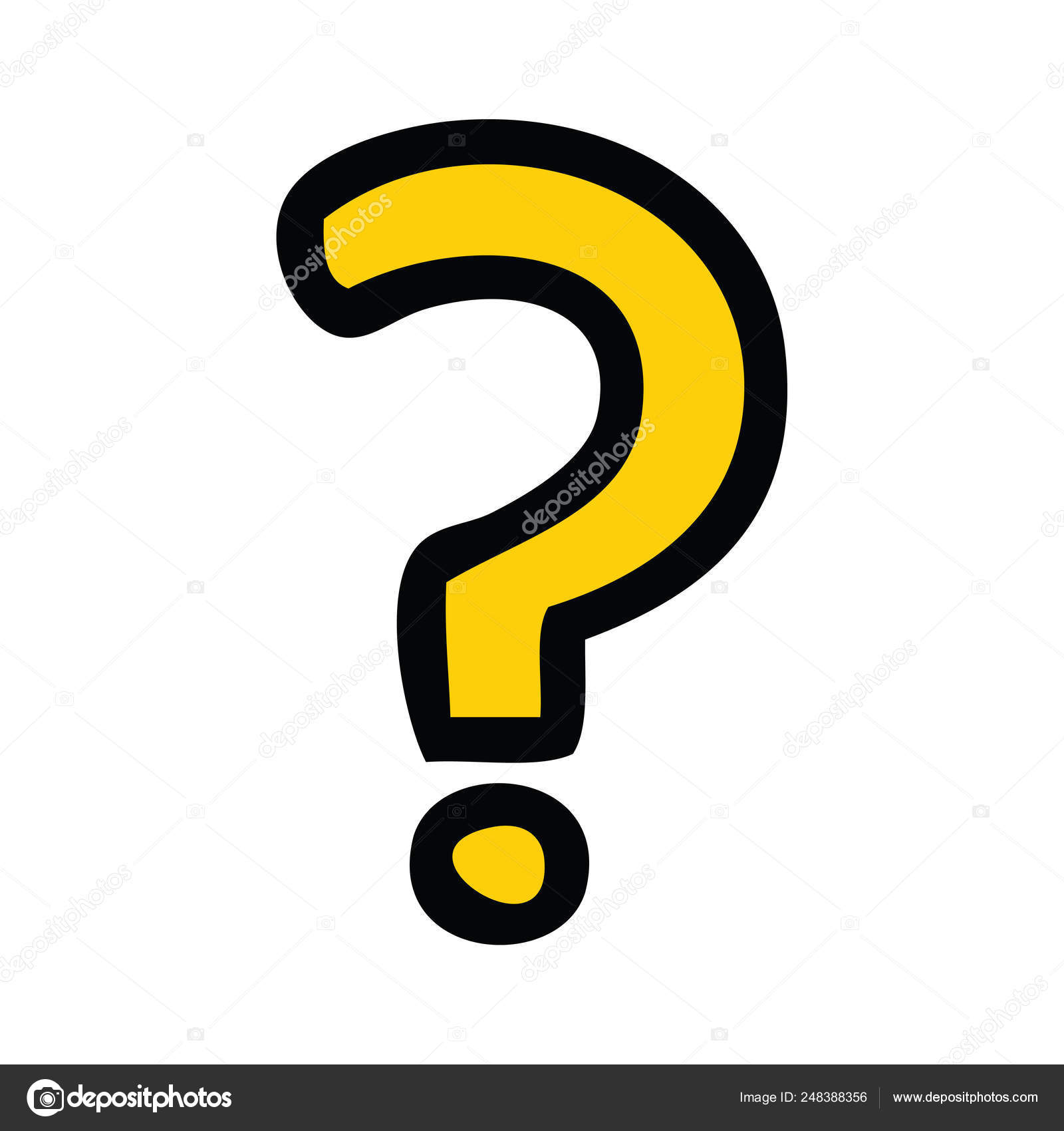 かわいい漫画疑問符 Stock Vector by ©lineartestpilot 248388356