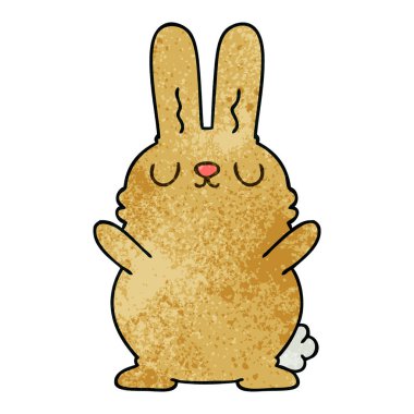 ilginç el karikatür tavşan çekilmiş