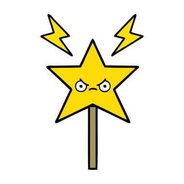 sevimli çizgi sihirli değnek