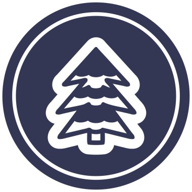 Karlı Ağaç dairesel simgesi