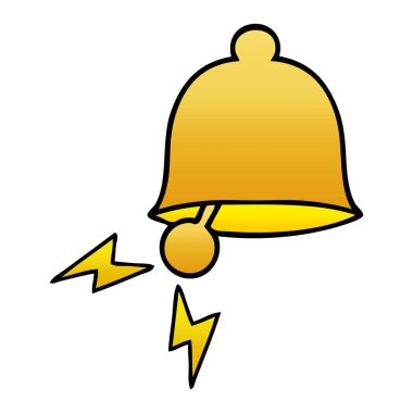 Degrade gölgeli karikatür zil çan