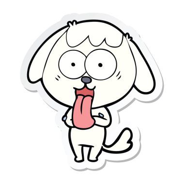 sevimli çizgi köpek etiket