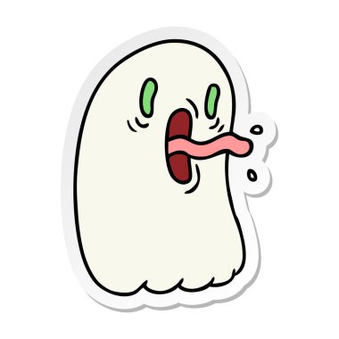 etiket karikatür kawaii korkunç hayalet