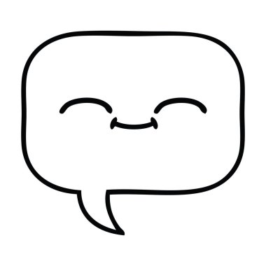 Çizim karikatür konuşma balonu