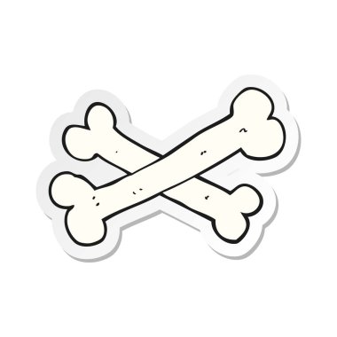 etiket bir karikatür kemik