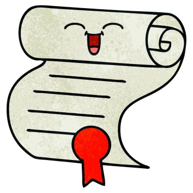 Retro grunge doku karikatür bir sözleşme