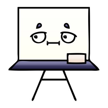 bir beyaz tahta degrade gölgeli çizgi film