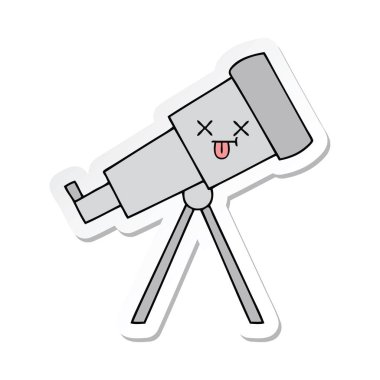 sevimli çizgi Teleskobu etiket