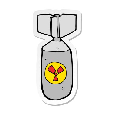çizgi film nükleer bomba etiket
