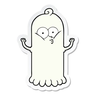 etiket bir karikatür hayaletin