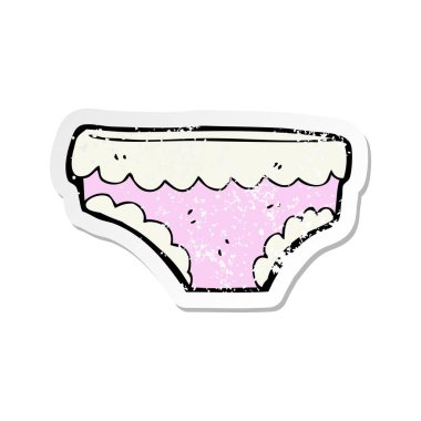 bir çizgi film Don Retro sıkıntılı etiket