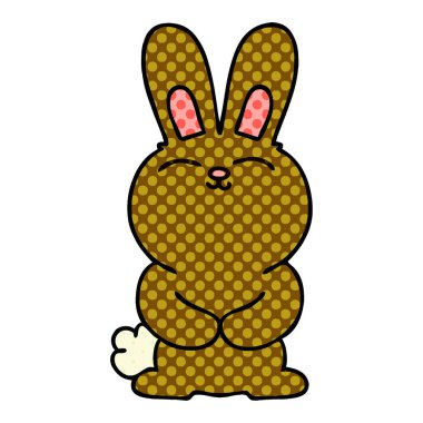 çizgi roman tarzı ilginç karikatür tavşan