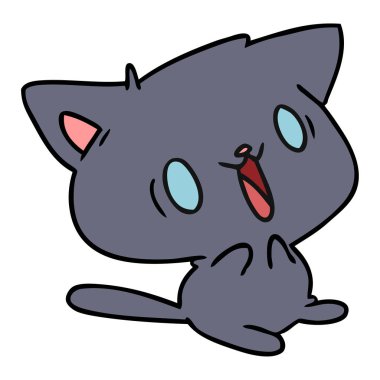 şirin kawaii kedi çizgi film