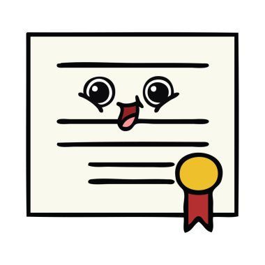 sevimli çizgi Mezuniyet Diploması