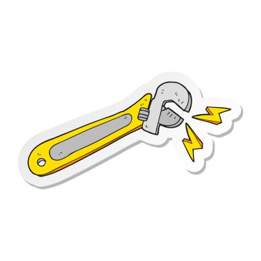 bir çizgi film ayarlanabilir anahtar etiket