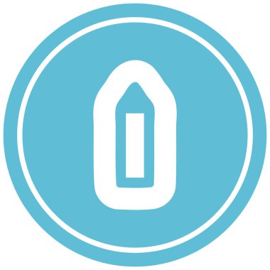 Daire basit kalem simgesi