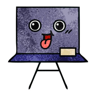 Retro grunge doku karikatür yazı tahtası