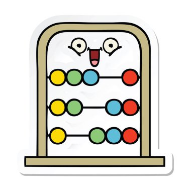 sevimli çizgi abacus etiket