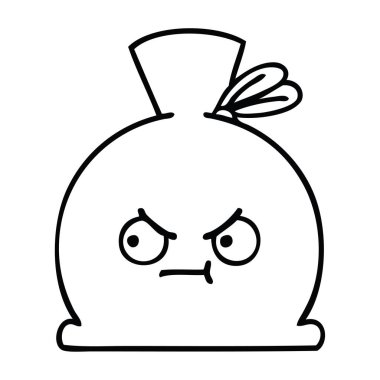 bir çuval çizim karikatür