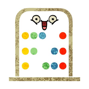 Retro illüstrasyon stil karikatür bir abaküs