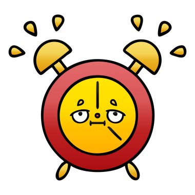 Degrade gölgeli karikatür çalar saat