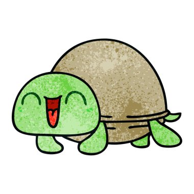 ilginç el karikatür kaplumbağa çekilmiş