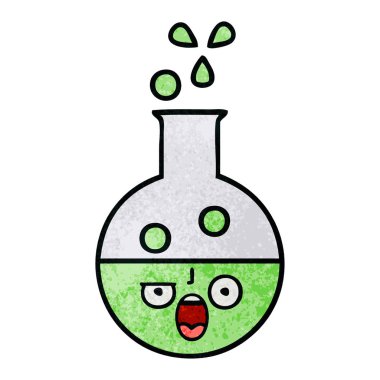 Retro grunge doku çizgi film tüp