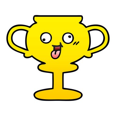 bir kupa degrade gölgeli çizgi film