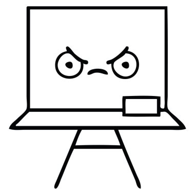 Çizim karikatür kara tahta