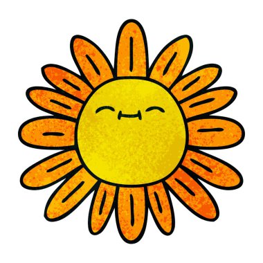 çizgi film çiçek ilginç el çekilmiş 