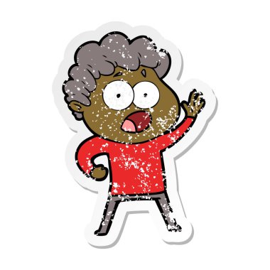 sürpriz nefes nefese bir çizgi film adamın sıkıntılı etiket