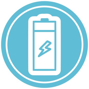 Pil dairesel simgesi simgesi