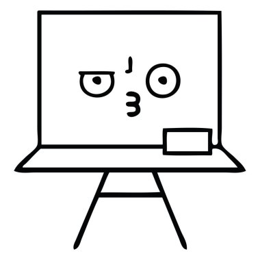 Çizim karikatür kara tahta