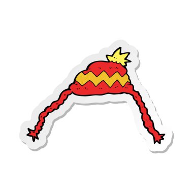 etiket bir karikatür şapka