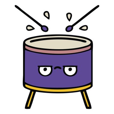 sevimli çizgi davul