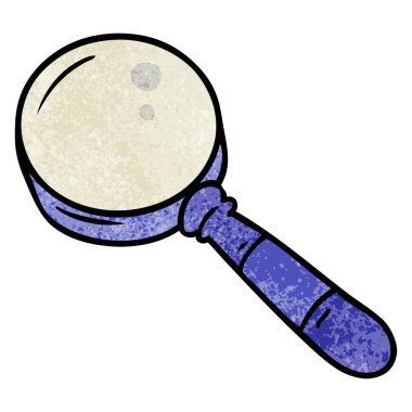 elle çizilmiş karikatür doodle bir büyüteç dokulu