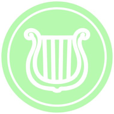 müzik aleti ARP dairesel simgesi