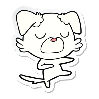 etiket bir karikatür köpek